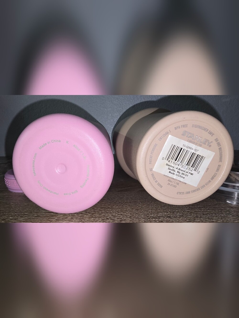 LOT of Stanley Tumbler Driftwood Tan & Takeya Bottle Pink 40 oz Stainless Steel - Picture 6 of 11